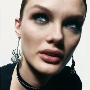 New ZARA Rhinestone Spider Earrings
